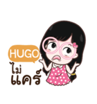 HUGO cute glasses girl e（個別スタンプ：6）