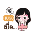 HUGO cute glasses girl e（個別スタンプ：9）