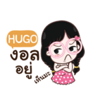 HUGO cute glasses girl e（個別スタンプ：16）