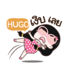 HUGO cute glasses girl e（個別スタンプ：32）