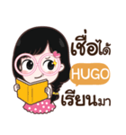 HUGO cute glasses girl e（個別スタンプ：40）