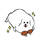 bichon frise dogs(fluffy dogs)韓国語（個別スタンプ：30）