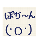 シンプル手書き顔文字スタンプ（個別スタンプ：12）