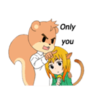 Young squirrel and cute cat v2（個別スタンプ：36）