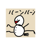 シンプル雪だるま（個別スタンプ：28）