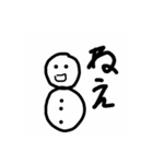 シンプル雪だるま（個別スタンプ：31）