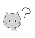 灰色猫のテンション低めスタンプ♥︎繁体字（個別スタンプ：7）