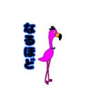 フラミンゴさんは無表情（個別スタンプ：13）