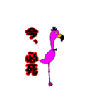 フラミンゴさんは無表情（個別スタンプ：14）