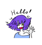 紫髪の女の子（18）（個別スタンプ：1）