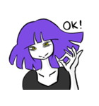 紫髪の女の子（18）（個別スタンプ：3）