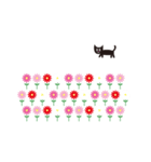 ねこと花スタンプ（個別スタンプ：3）