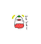 イチゴ文鳥（個別スタンプ：3）