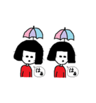 雨乞い姉妹② 雨女の季節 梅雨・台風（個別スタンプ：9）