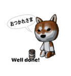 柴犬 禅ちゃん[日本語＆英語]（個別スタンプ：20）