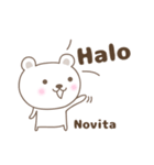 Cute bear stickers name, Novita（個別スタンプ：5）