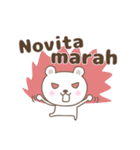 Cute bear stickers name, Novita（個別スタンプ：10）