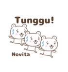 Cute bear stickers name, Novita（個別スタンプ：12）