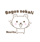 Cute bear stickers name, Novita（個別スタンプ：17）