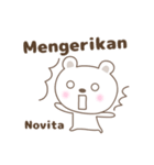 Cute bear stickers name, Novita（個別スタンプ：31）