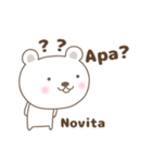 Cute bear stickers name, Novita（個別スタンプ：32）