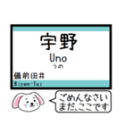 岡山 瀬戸大橋線 宇野線 今この駅だよ！（個別スタンプ：31）