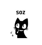 黒猫のスタンプ（English）2（個別スタンプ：7）