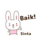 Cute rabbit stickers name, Sinta（個別スタンプ：2）
