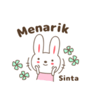 Cute rabbit stickers name, Sinta（個別スタンプ：28）