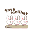 Cute rabbit stickers name, Sinta（個別スタンプ：36）