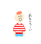 赤ボーダーの少年（個別スタンプ：11）