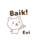 Cute bear stickers name, Evi（個別スタンプ：2）