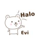 Cute bear stickers name, Evi（個別スタンプ：5）