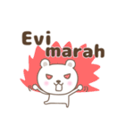 Cute bear stickers name, Evi（個別スタンプ：10）