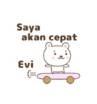 Cute bear stickers name, Evi（個別スタンプ：23）