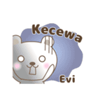 Cute bear stickers name, Evi（個別スタンプ：29）