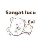 Cute bear stickers name, Evi（個別スタンプ：37）