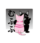 黒猫のブラックトークスタンプ（個別スタンプ：22）