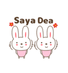 Cute rabbit stickers name, Dea（個別スタンプ：1）