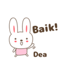Cute rabbit stickers name, Dea（個別スタンプ：2）