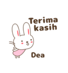 Cute rabbit stickers name, Dea（個別スタンプ：3）