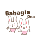 Cute rabbit stickers name, Dea（個別スタンプ：4）