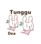 Cute rabbit stickers name, Dea（個別スタンプ：12）