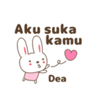 Cute rabbit stickers name, Dea（個別スタンプ：13）