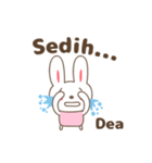 Cute rabbit stickers name, Dea（個別スタンプ：15）