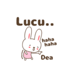 Cute rabbit stickers name, Dea（個別スタンプ：18）