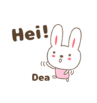 Cute rabbit stickers name, Dea（個別スタンプ：24）