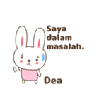 Cute rabbit stickers name, Dea（個別スタンプ：25）
