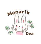 Cute rabbit stickers name, Dea（個別スタンプ：28）
