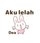 Cute rabbit stickers name, Dea（個別スタンプ：30）
